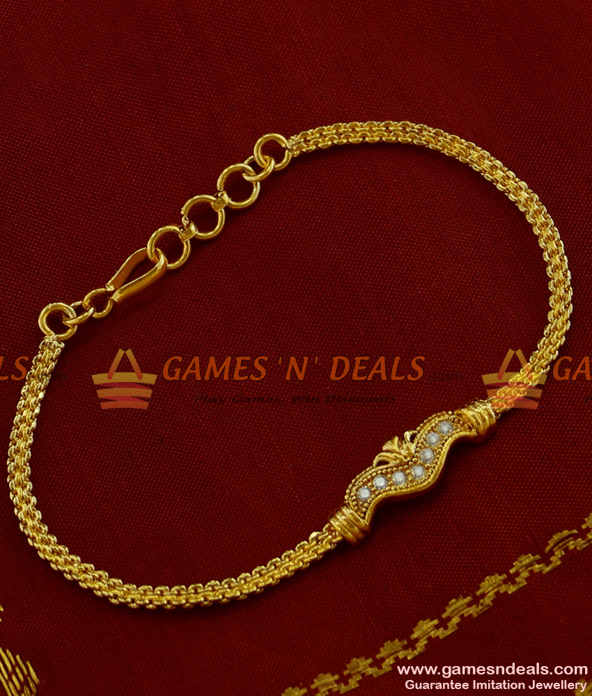 Light weight gold online bracelet with price